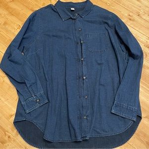 Denim button down